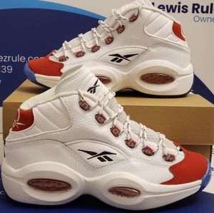 Reebok Question Mid Red Toe Kids 6.5